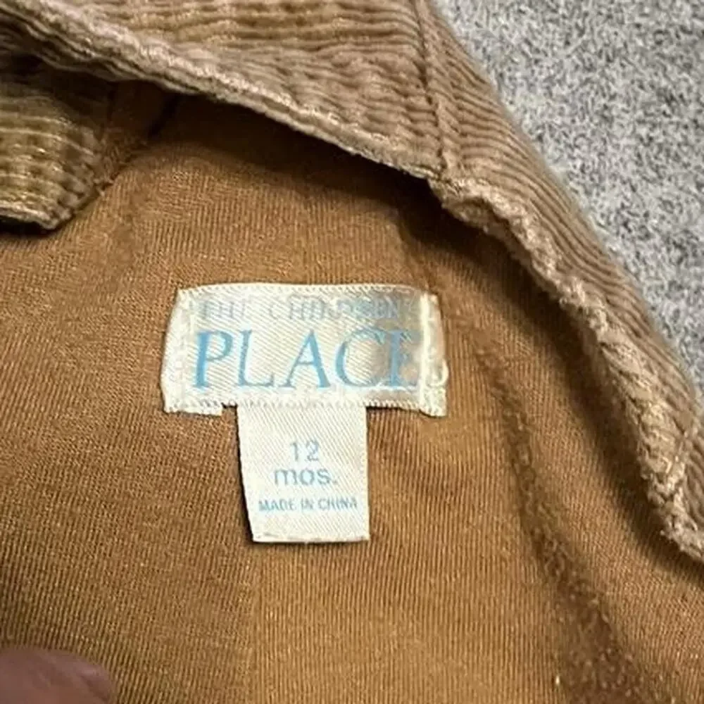 Childrens place infants corduroy bear overalls